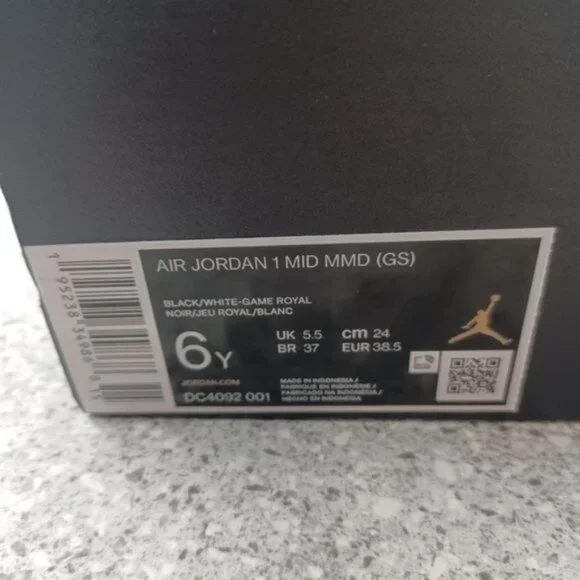 Nike Air Jordan 1 Mid MMD Multi-Color Grid Sneakers - Size 6 Youth Shoes - Picture 7 of 9